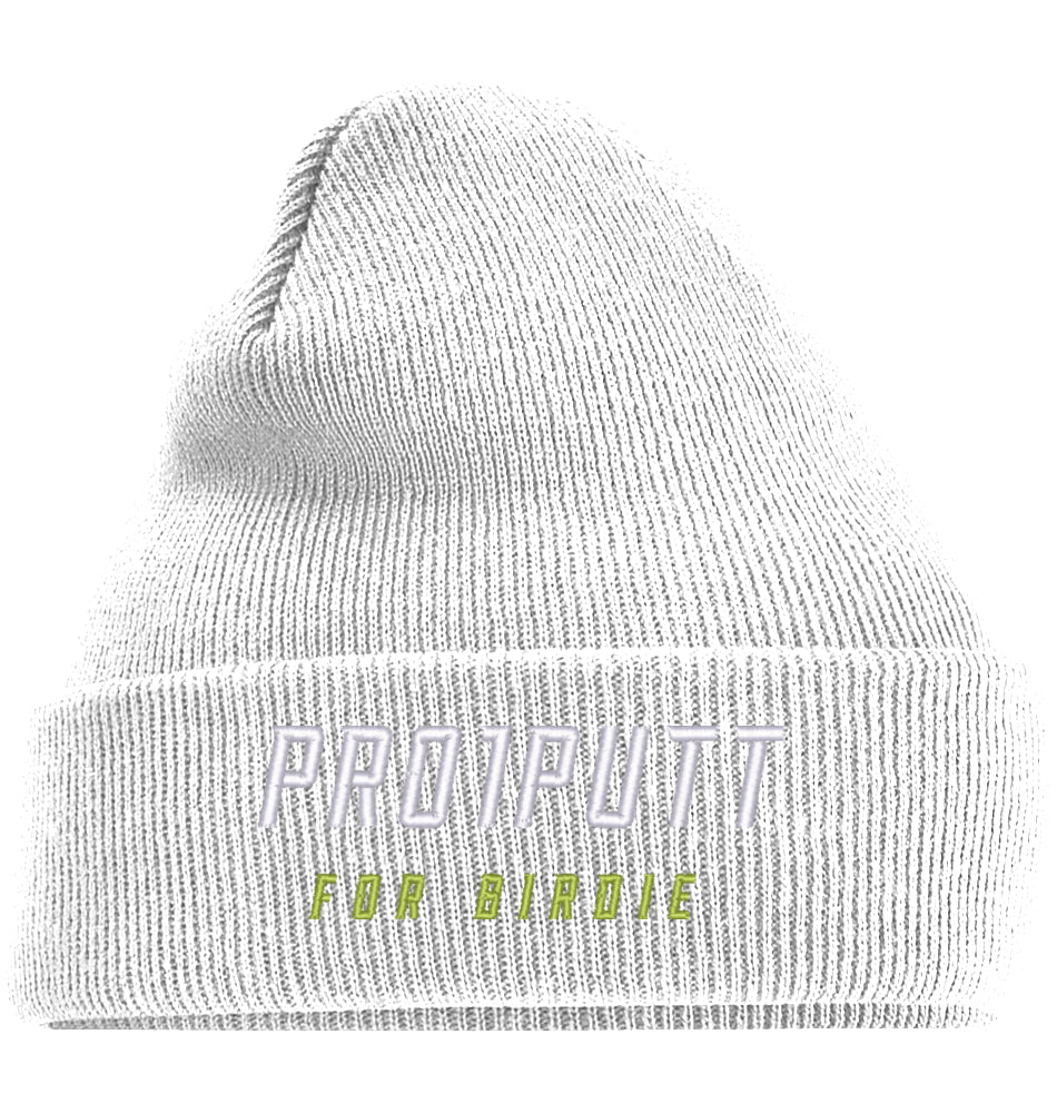 Wintermütze Strick White/Lime Cosy