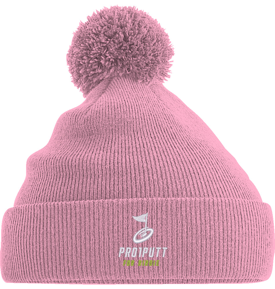 Wintermützen Stick white/Lime Icon Junior PomPom